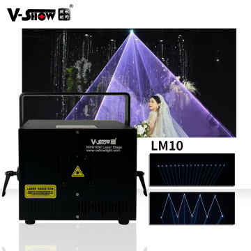 VSHOW LM10 10W MINI LASER RGB الرسوم المتحركة عرض العرض للأندية الليلية وحفلات الزفاف
