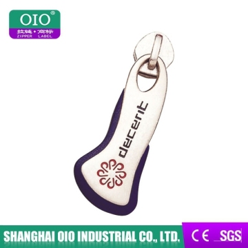 Print fancy logo fashion pull logo zipper slider for garments & handbags