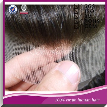 Quality bleached knot human hair men toupee/hair pieces