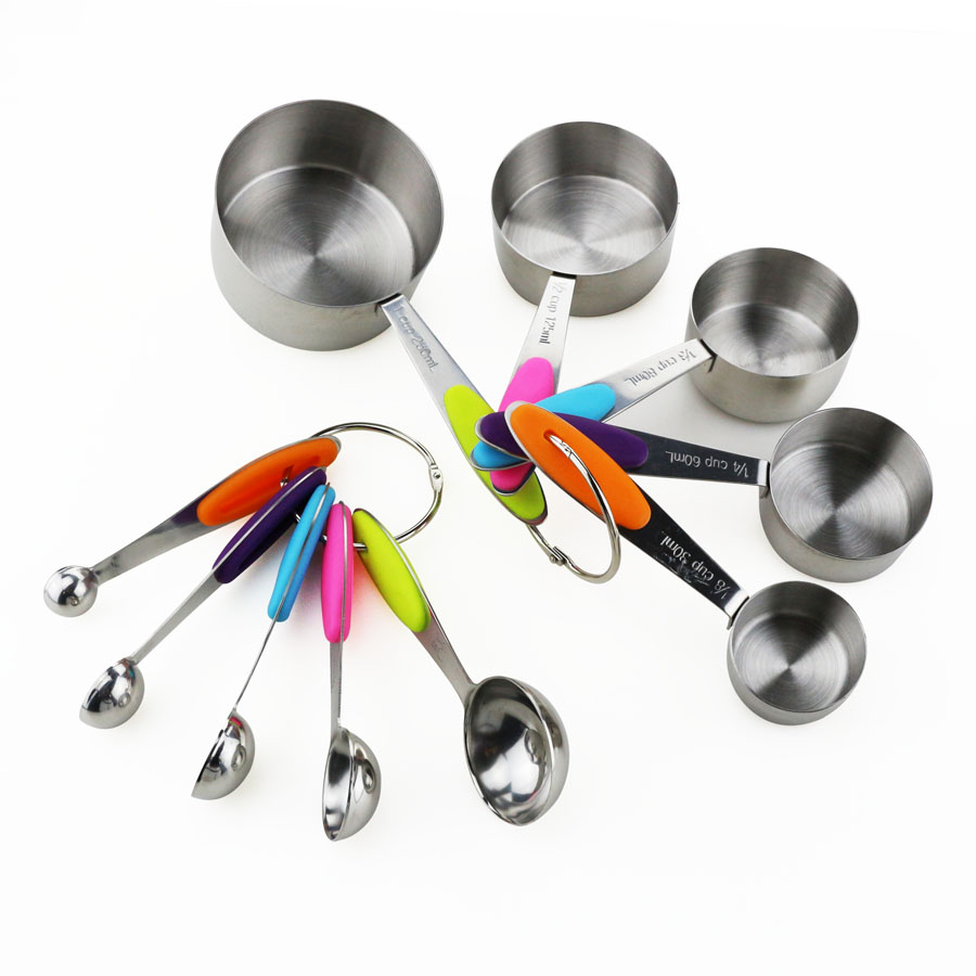 10PCS Stainless Steel Measuring Cup and Spoon Set