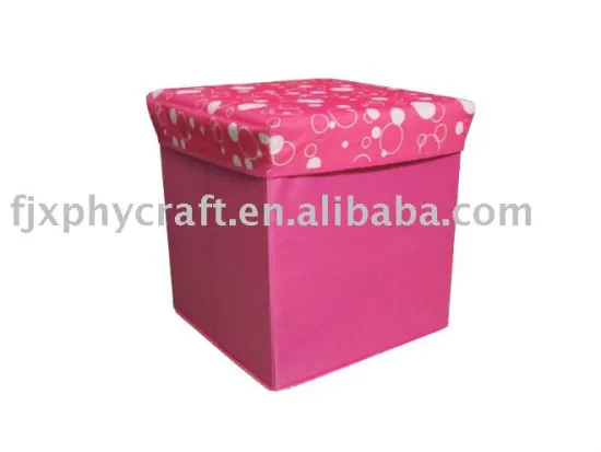 Foldable polyester ottoman