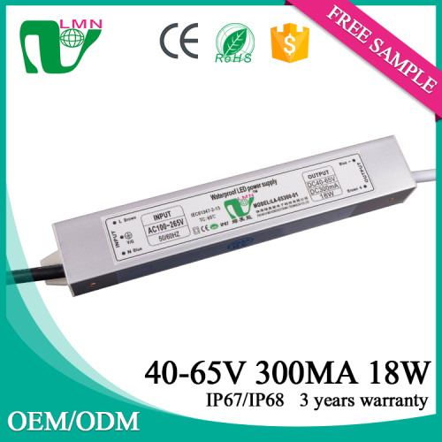 65V 300ma Constant current waterproof power supply led driver