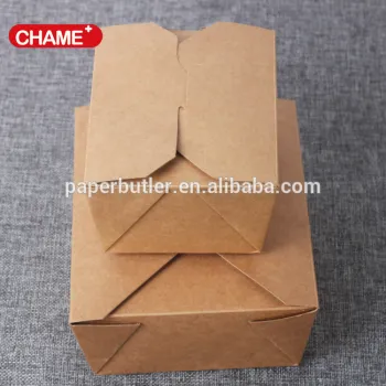 Custom printed disposable lunch fast food kraft paper box