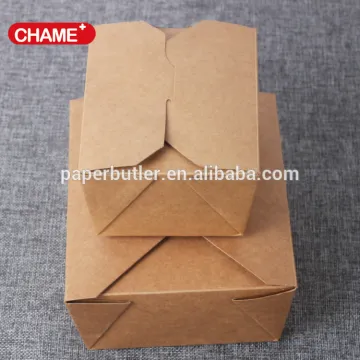 Custom printed disposable lunch fast food kraft paper box