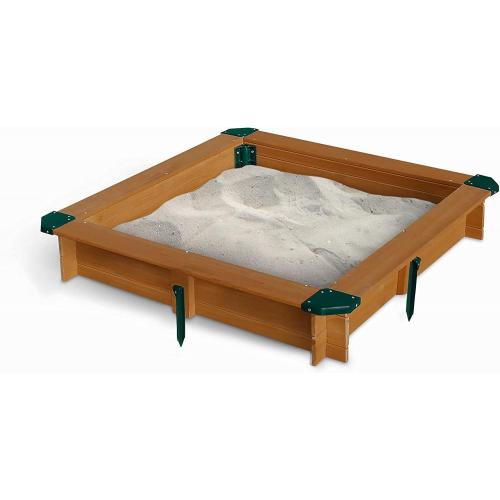 Wood Square Interlocking Sandbox