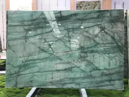 Da Vinci Green Quartzite Slabs for Hotel Lobby Background