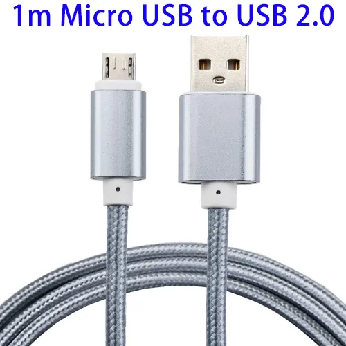 New 1m Metal Head 84 Cores Data Sync Charging Cable Micro USB for Samsung