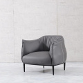 Elegante sillón de cuero sofá de salón de un solo asiento