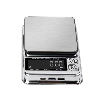 High Accuracy 1000g/600g/200g X 0.01g Digital LCD Jewelry Scale - USB Rechargeable Pocket Kitchen Scale