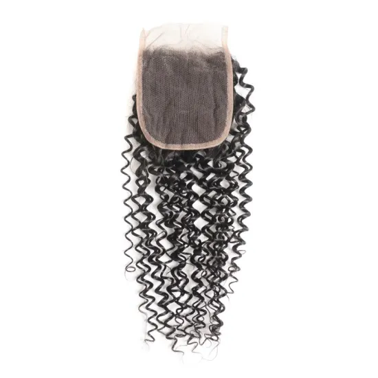One Donor Top Quality Brazilian Hair Thin Swiss Closures Factory Price Unprocessed 4*4 6*6 Jerry Curl Lace Closure