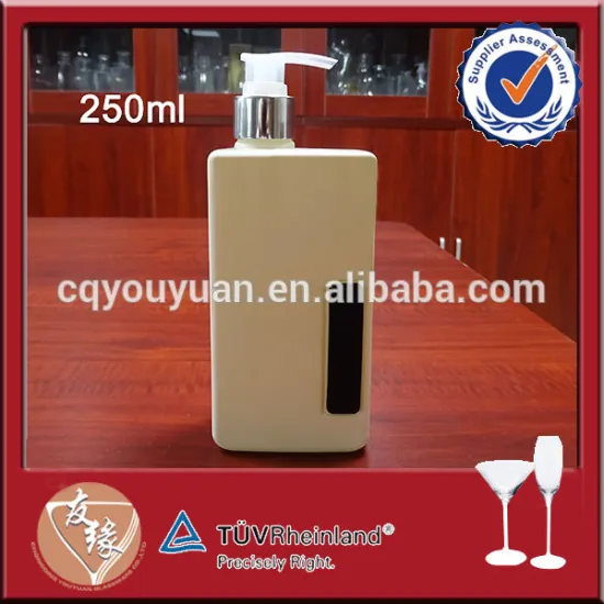 flask flint glass 250ml liquid soap bottle with pump