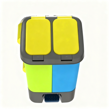 Çift Bölmeli Basamaklı Çöp Kovası