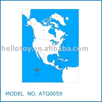 Montessori Toys - NEW North America Control Map - Labeled(ATG0059)