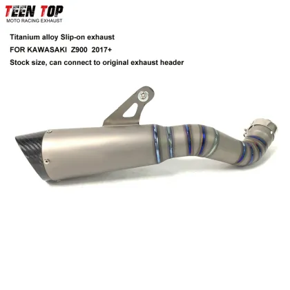 Titanium Z900 Motorcycle Exhaust System for Kawasaki Z900 (2017-2022)