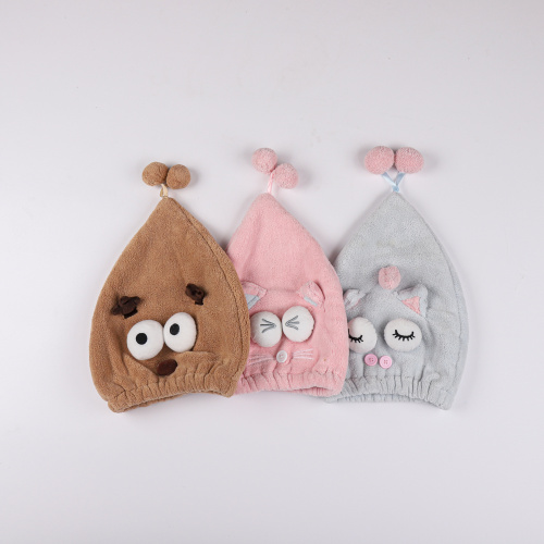 microfiber Cartoon absorbent quick drying cap