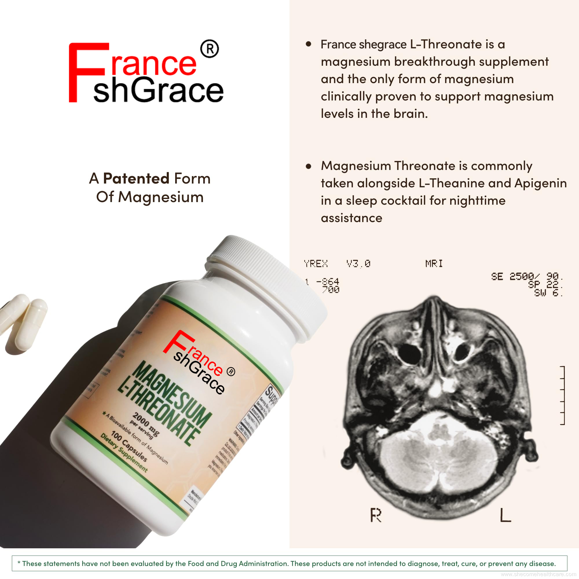Magnesium L Threonate Capsules for Sleep Cognitive Function