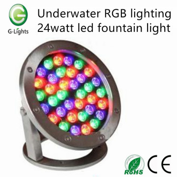 Iluminação subaquática RGB luz LED com luz de 24watt