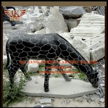 marble animal sculpture of zebra for garden decoration made from Quyang carving factory