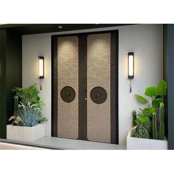 Porta de entrada de metal Chinoiserie para vilas luxuosas