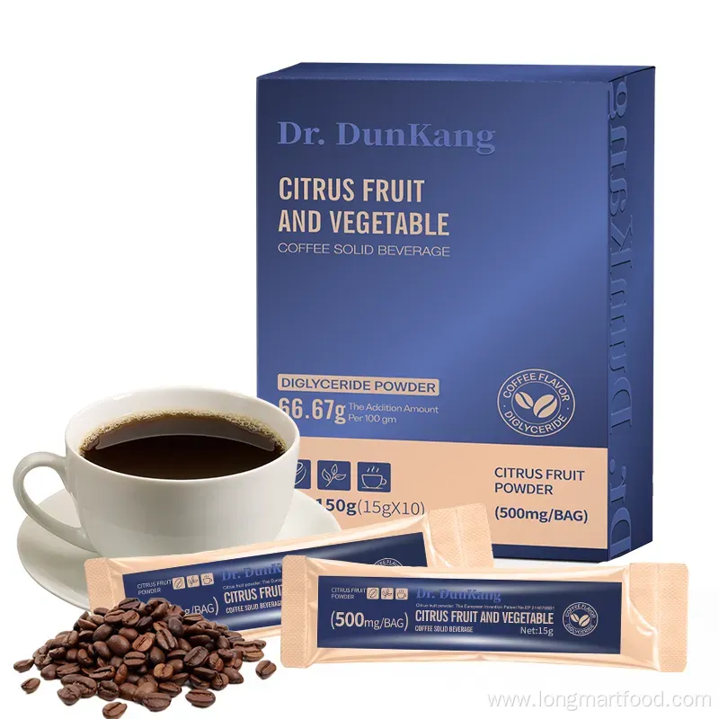Weight Loss Slimming Coffee with Citrus Fruit and Vegetable Extract