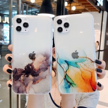 البيع الساخن حالات الهاتف المذهبة الملونة لمختلف نماذج iPhone
