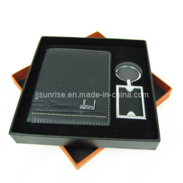 Leather Wallet with Keychain Gift Set (JJ-8020)