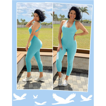 Womens Butt Lift Blackless Workout Yoga Jumpsuit