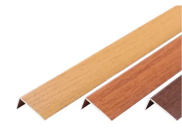 Wood grain aluminium angle
