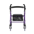 Removable Back Support 4-Wheel Rollator Walker with seat