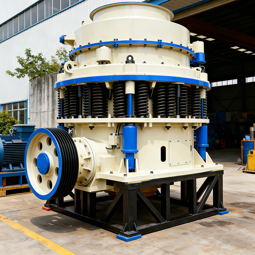 High rigidity spring cone crusher