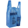 Custom printed plastic t-shirt bag vest handle shopping fruit packaging bag