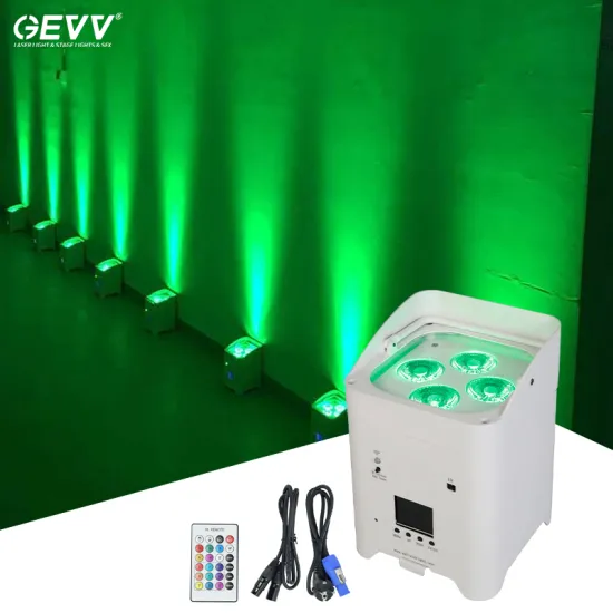 Wireless DMX LED Uplight Par Light 4*18W RGBWA 6in1 Battery for Wedding Party Bar DJ
