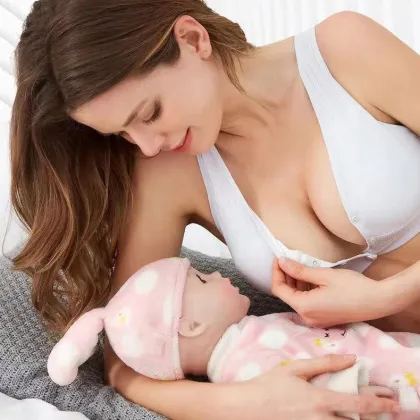 Plus Size 4XL Pregnant Women Ribbed Maternity Bra