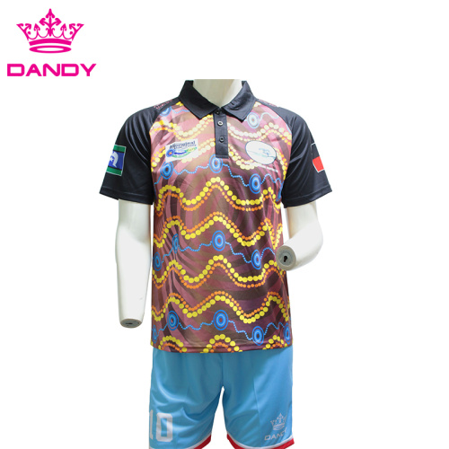 Unik Print Sublimated Kaos Polo Hideung