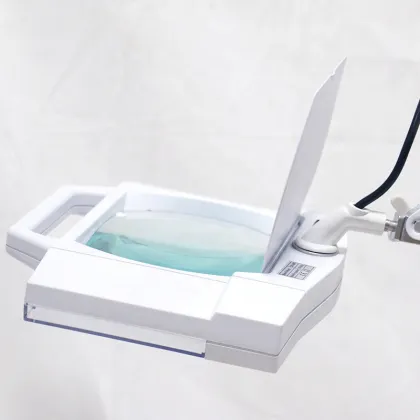 22W Beauty Care Skin Light - Hot Selling Square Shape Magnifying Lamp with Floor Stand