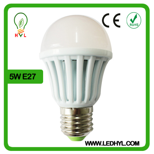 Hot sale MCOB plastic bulb 2700K/3000K/4000K/6000K e27 5W led bulb