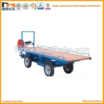 Four wheels tricycle wet dry bricks battery cart for clay brick plant