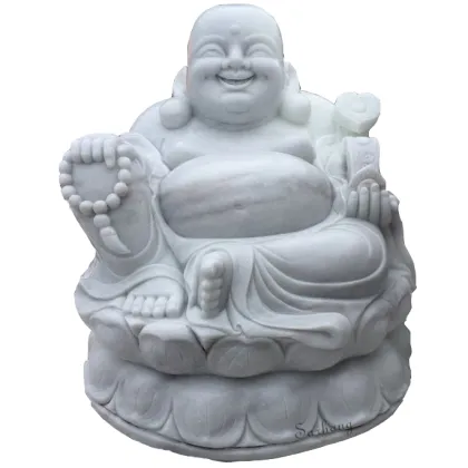 Hand carving marble buddha statues