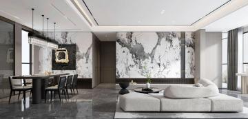 Elegant Glossy Stone Pattern UV Marble Wall Panel