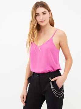 Sexy Summer Shirts Women's Pink Sling Tops