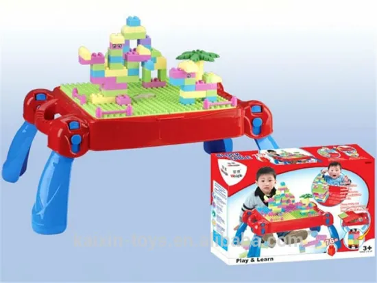 10198659 Multi-Functional Plastic Learning Table Building Block study table toy for kids EN71/6P