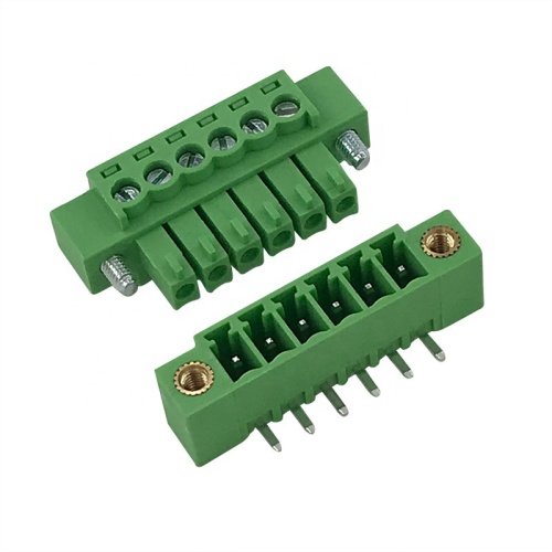 Bloque de terminales de paso de 3,81 MM con tornillos fijos laterales