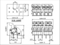 PCB skruvfri fjäderterminalblock HQ243-5.0mm tonhöjd