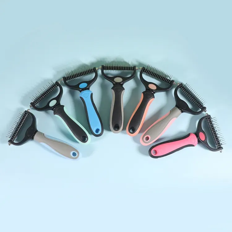 Double Sided Pet Grooming Comb for Cat and Dog Hair Removal