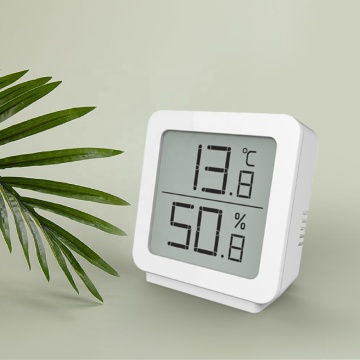 White Multifunction Digital Display Indoor Temperature and Humidity Gauge