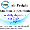 Frete aéreo internacional de Shantou encaminhamento de Hochiminh