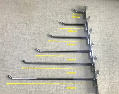 Black Metal Slatwall Hooks for Supermarket Retail Display