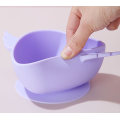Hjärta Baby Training Silicone Bowl Spoon Gaffel Set