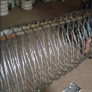BTO-28 electro galvanized razor wire(factory and supplier)
