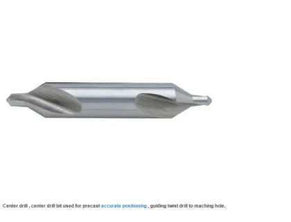 White Finished Metal Drilling HSS Center Drill Bits